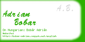 adrian bobar business card
