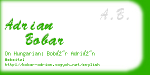 adrian bobar business card